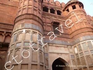 Ворота и башни, Красный форт, Агра, Индия