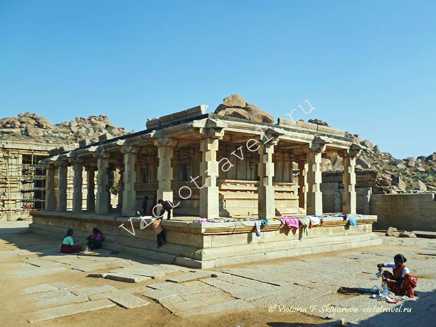  старинный храм, Хампи, Индия