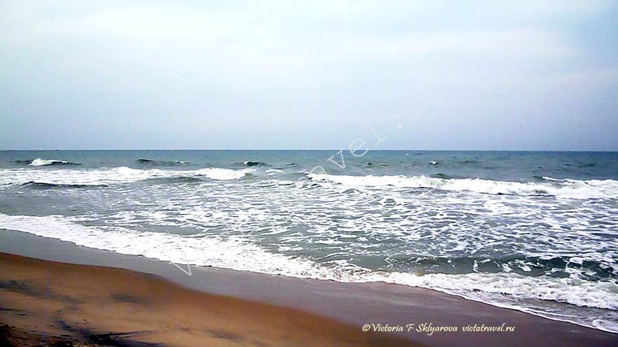 море в Варкала, Южный клиф, Керала, Индия