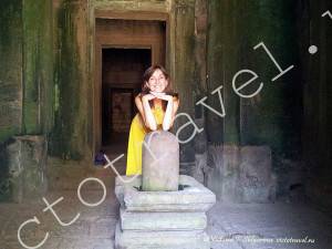 фото в храме Ангкор Ват, Камбоджа