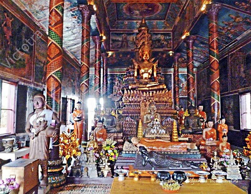 Серебрянная Пагода, вид внутри, Пномпень, Камбоджа