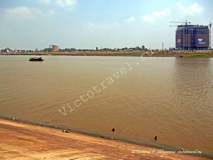 река Меконг, Пномпень, Камбоджа, 2012г