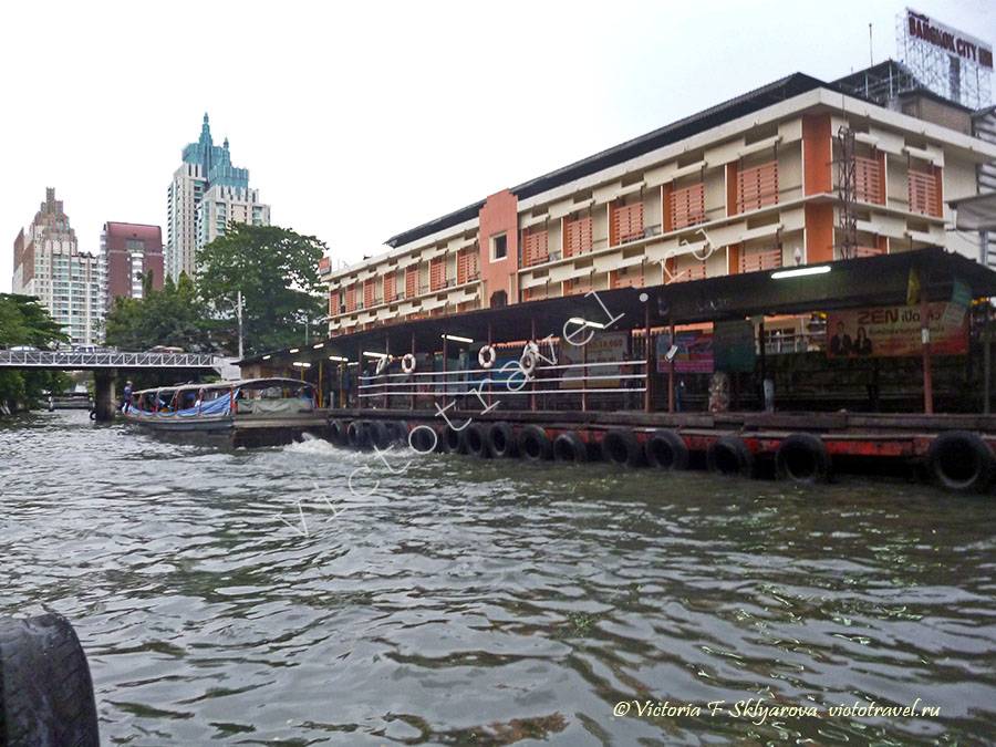 канал с лодками, Бангкок, Тайланд