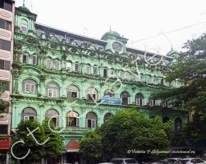 Здание, архитектура, город Янгон, Мьянма