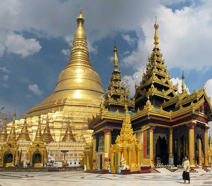 Shwedagon-Pagoda, Пагода Шведагон, архитектура, Yangoon, Myanmar