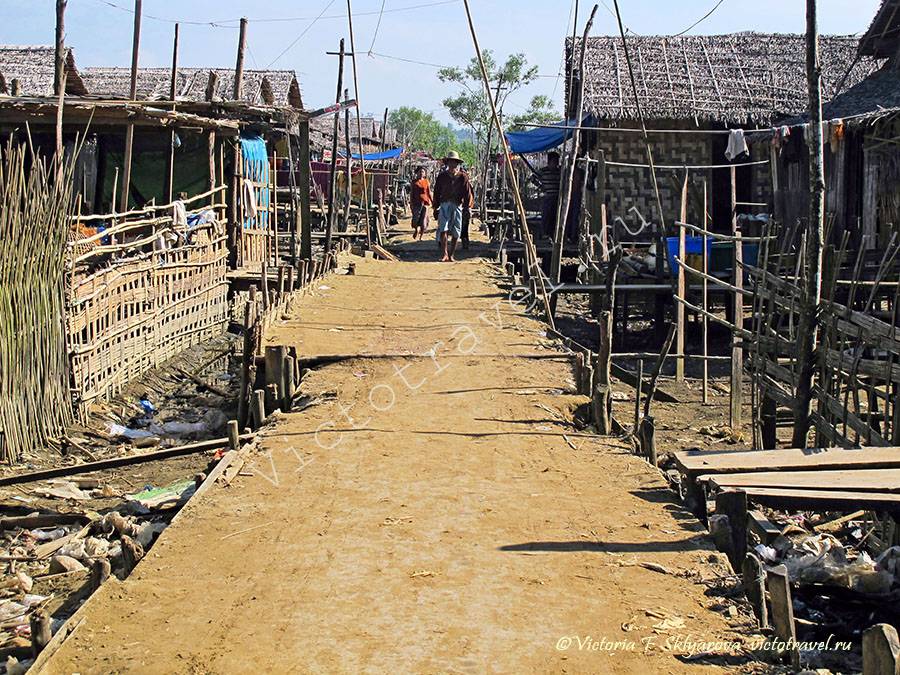 Рыбацкая деревня в Чаунгта, Мьянма