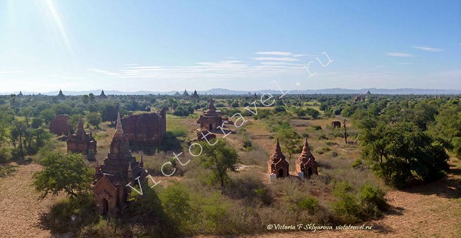 древние храмы на полях Баган, Мьянма