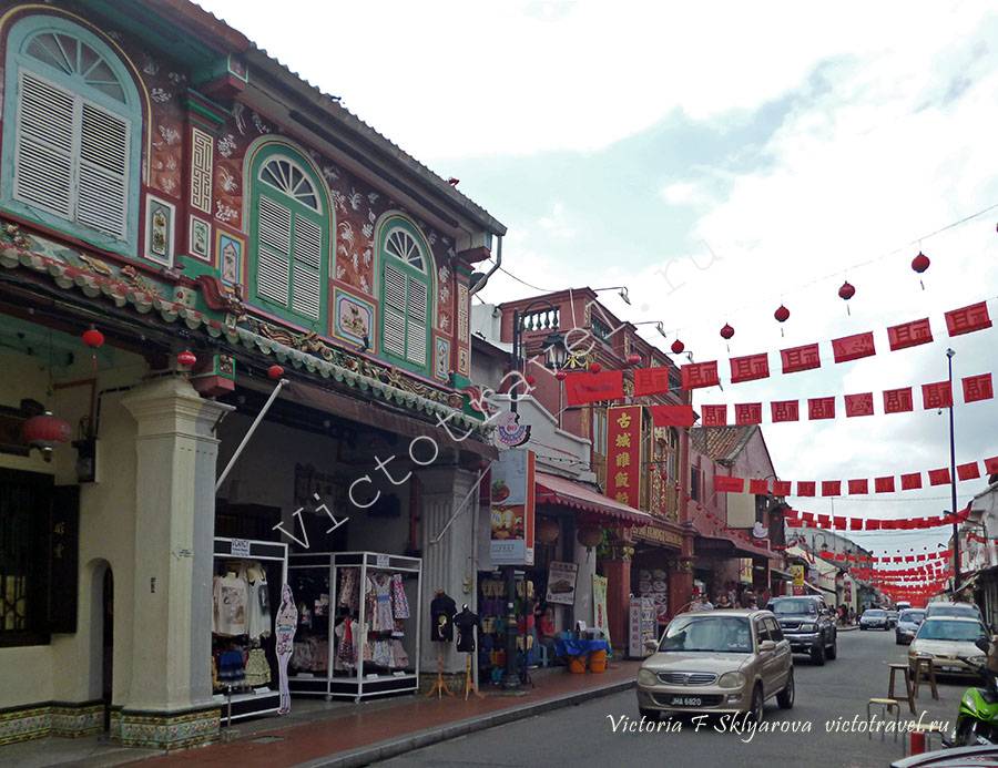 улица в китайском квартале, Малакка, Малайзия