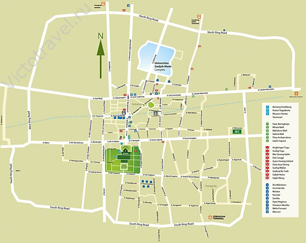 карта Джокьякарта, схема