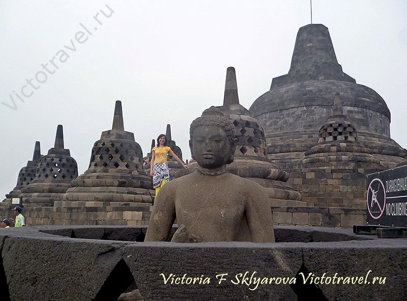 Храм Боробудур, ступы, будда, Ява,Индонезия