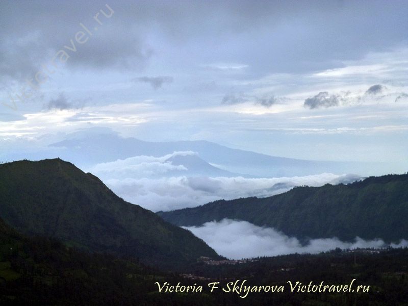 рассвет в горах, Бромо, остров Ява, Индонезия