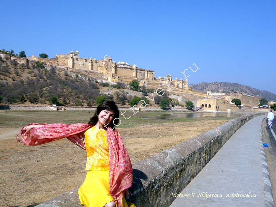 фото, вид на форт Амбер, Джайпур, Индия