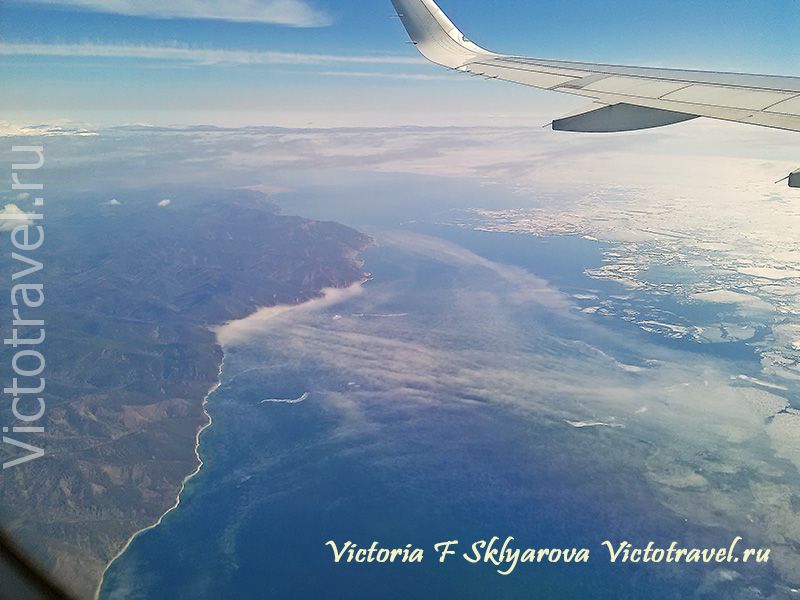озеро Байкал с самолета